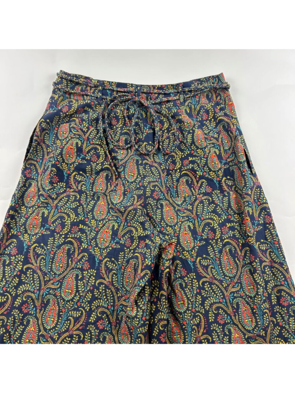 Sundance Navy Printed Lightweight Cotton Wide Leg Lounge Pant S - Picture 8 of 8